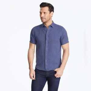 Untuckit XXL Linen Wrinkle-Resistant Linen Short-Sleeve Araujo Shirt